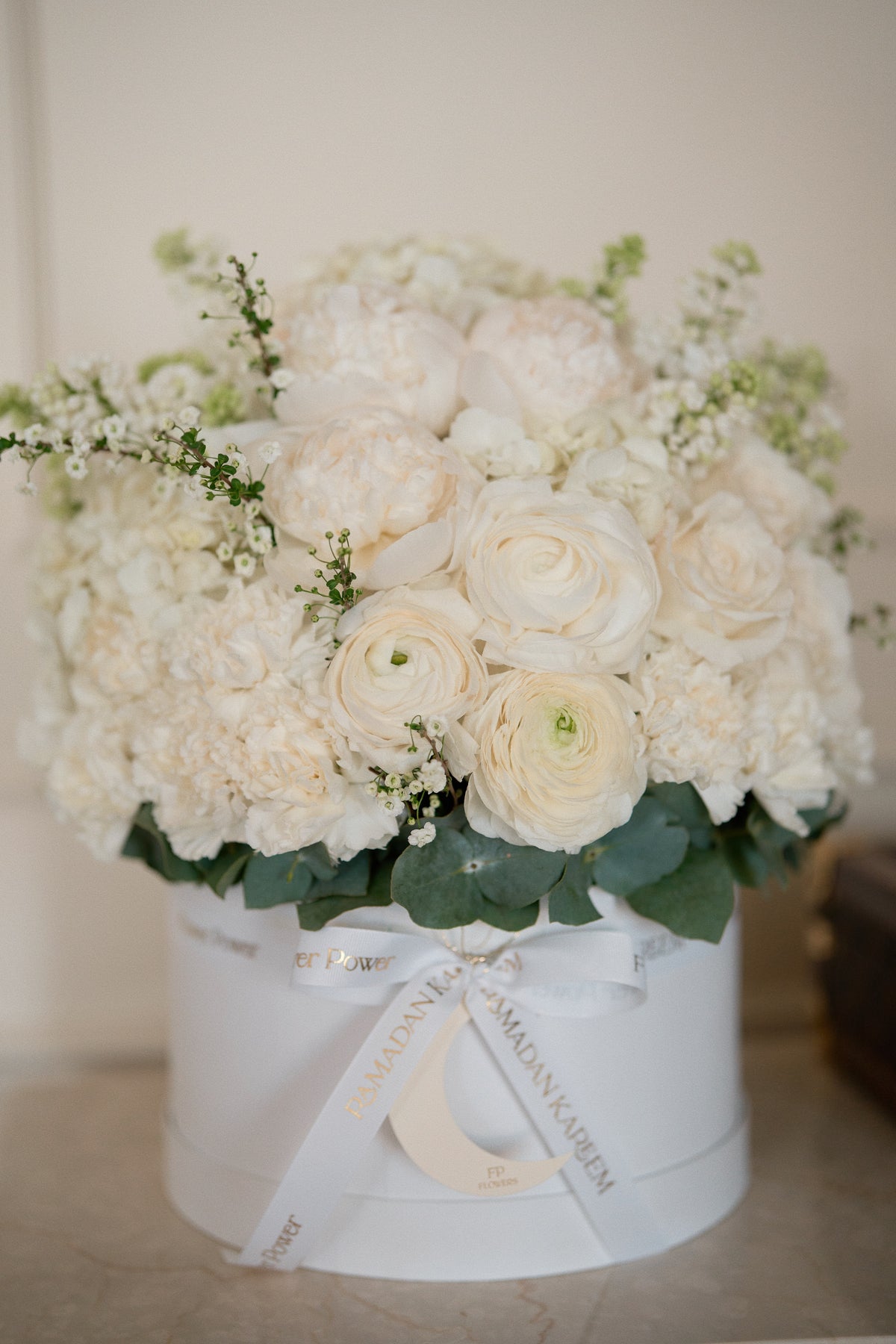 White Bloom Flower Box