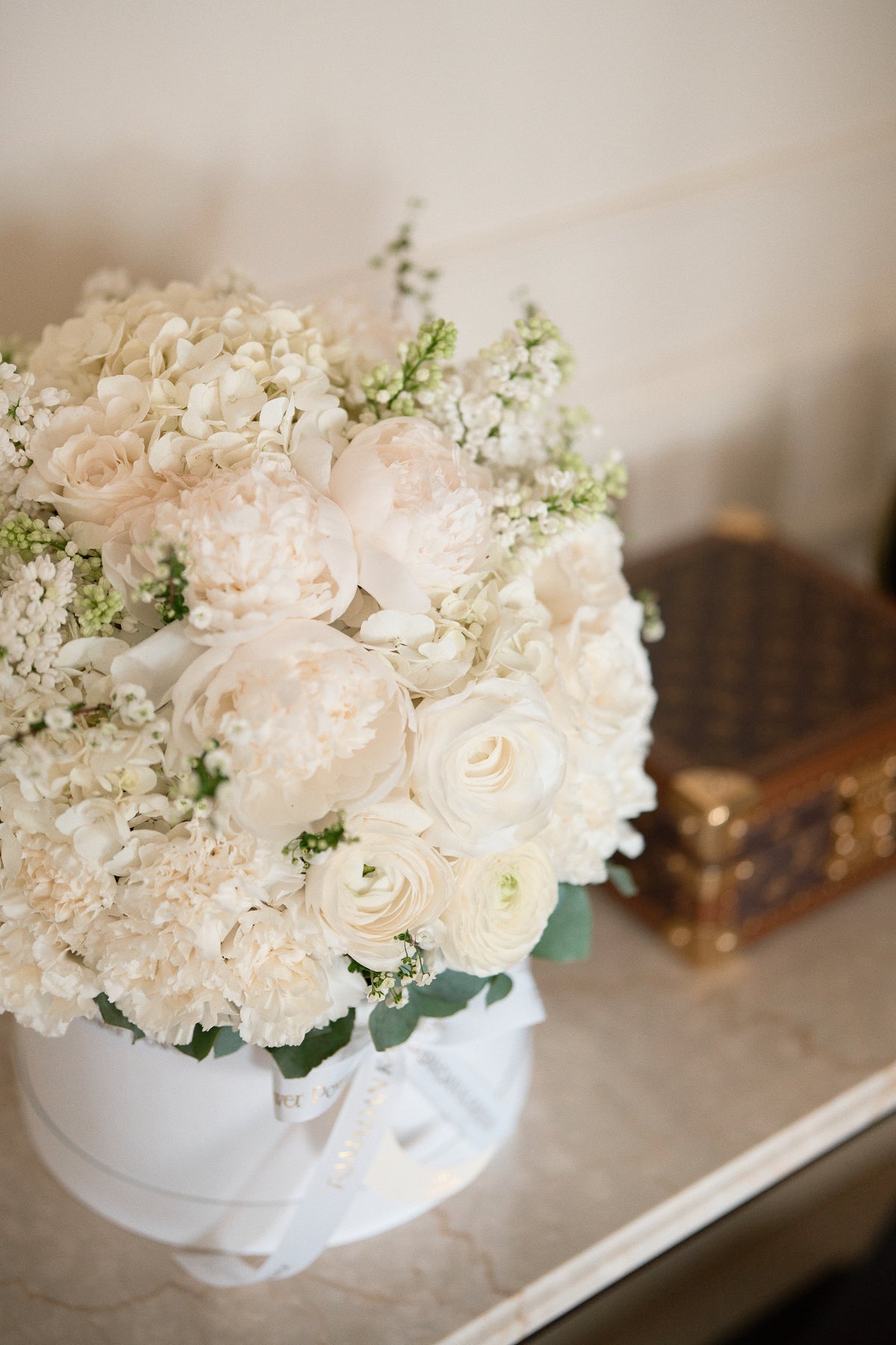 White Bloom Flower Box