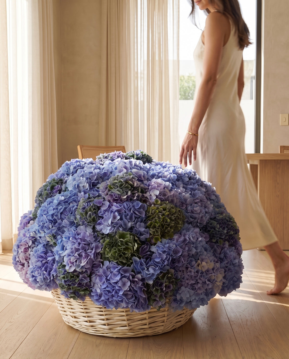 Azure Hydrangea Basket