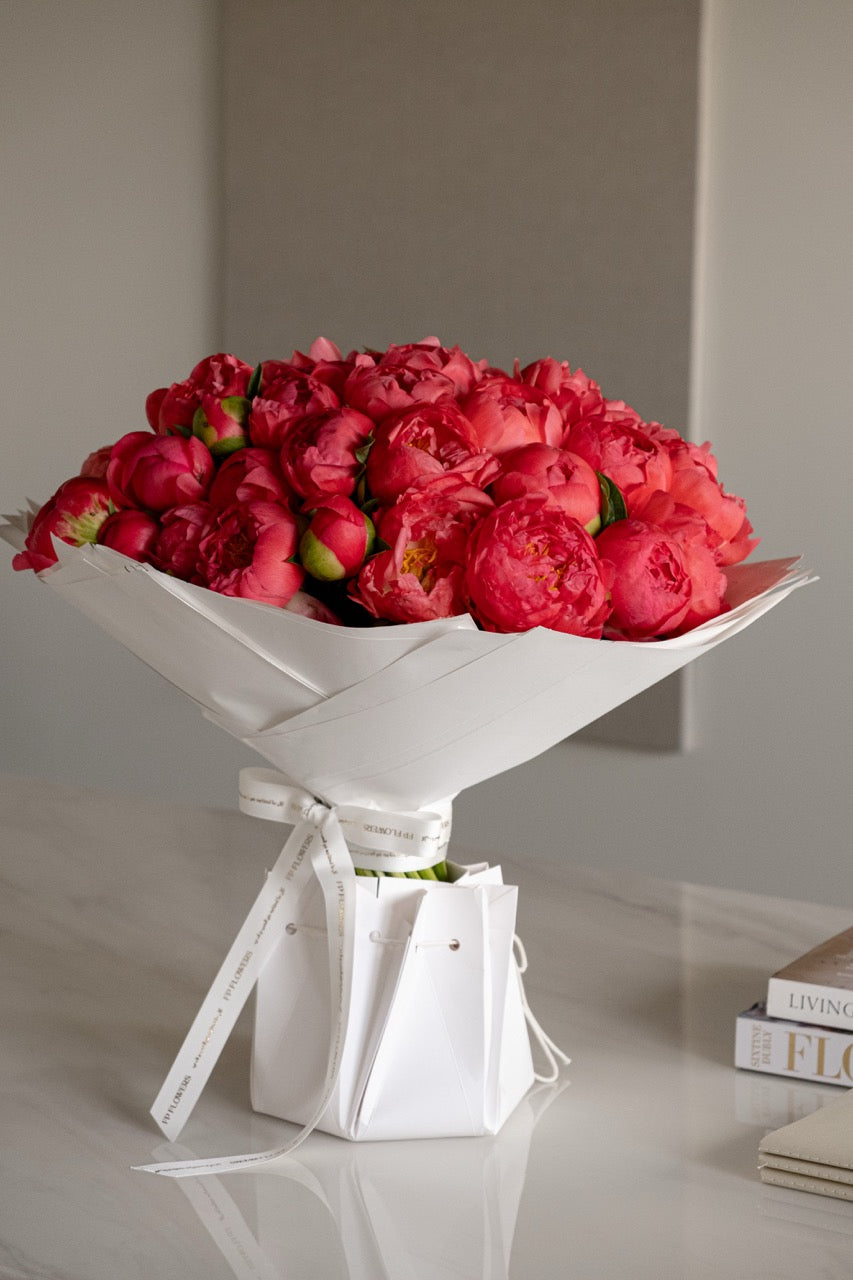 Coral Peony Bouquet