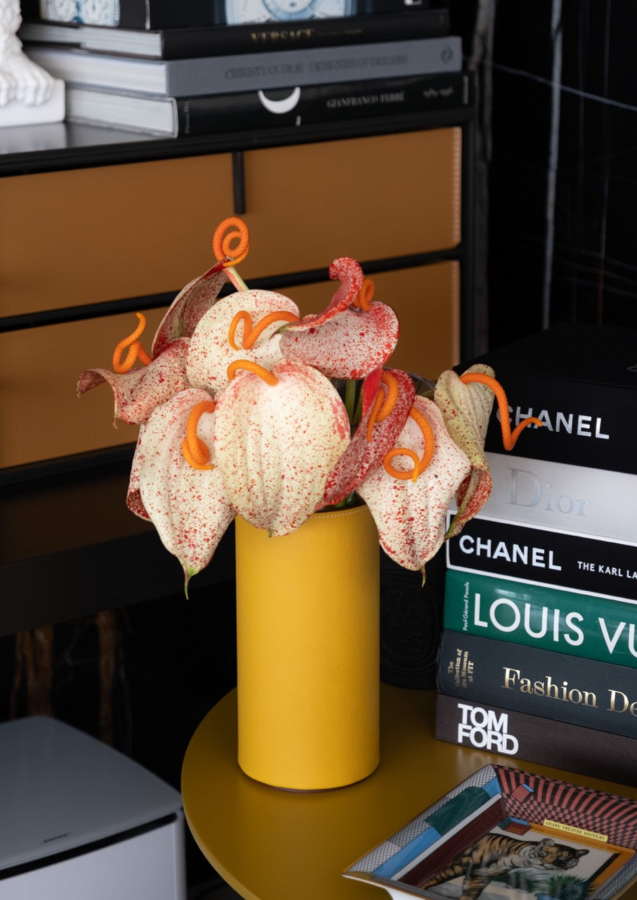 Amber Anthurium Vase
