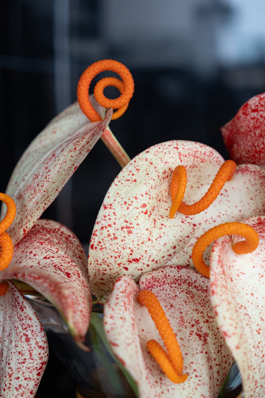 Amber Anthurium Vase