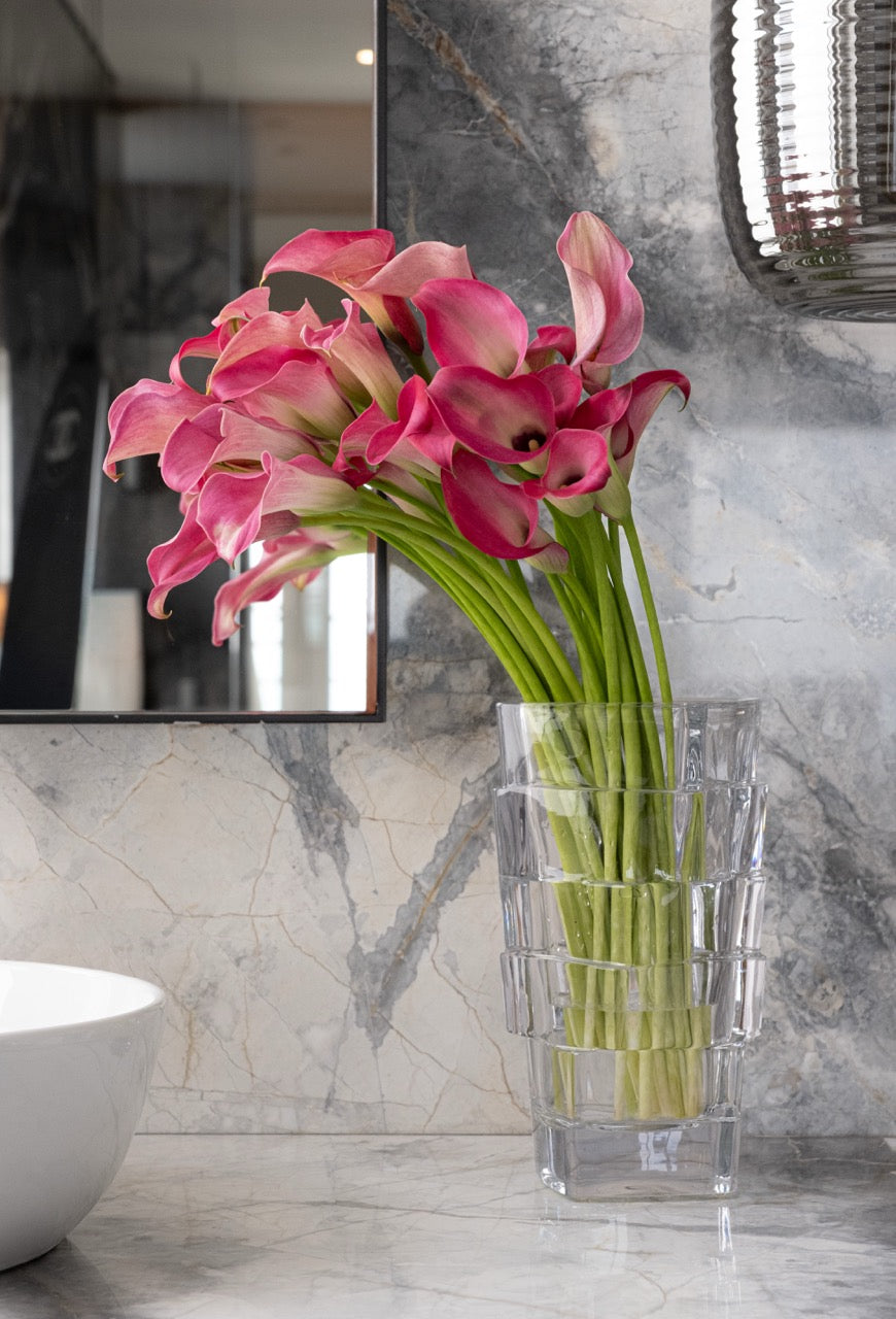 Rosé Calla Vase