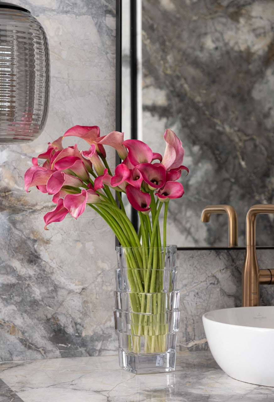 Rosé Calla Vase