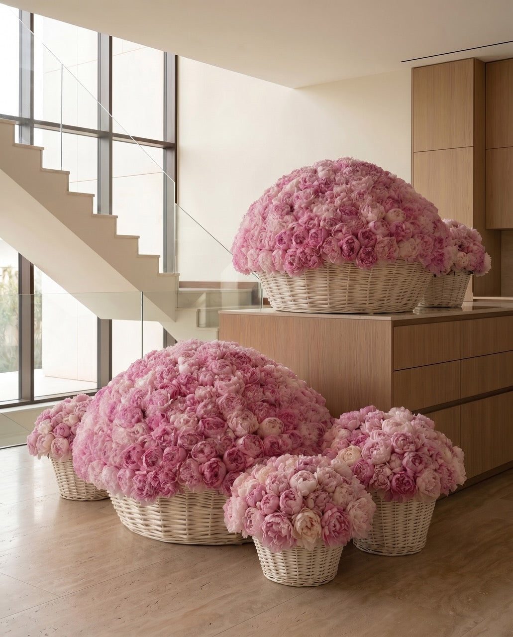 Grand Peony Basket