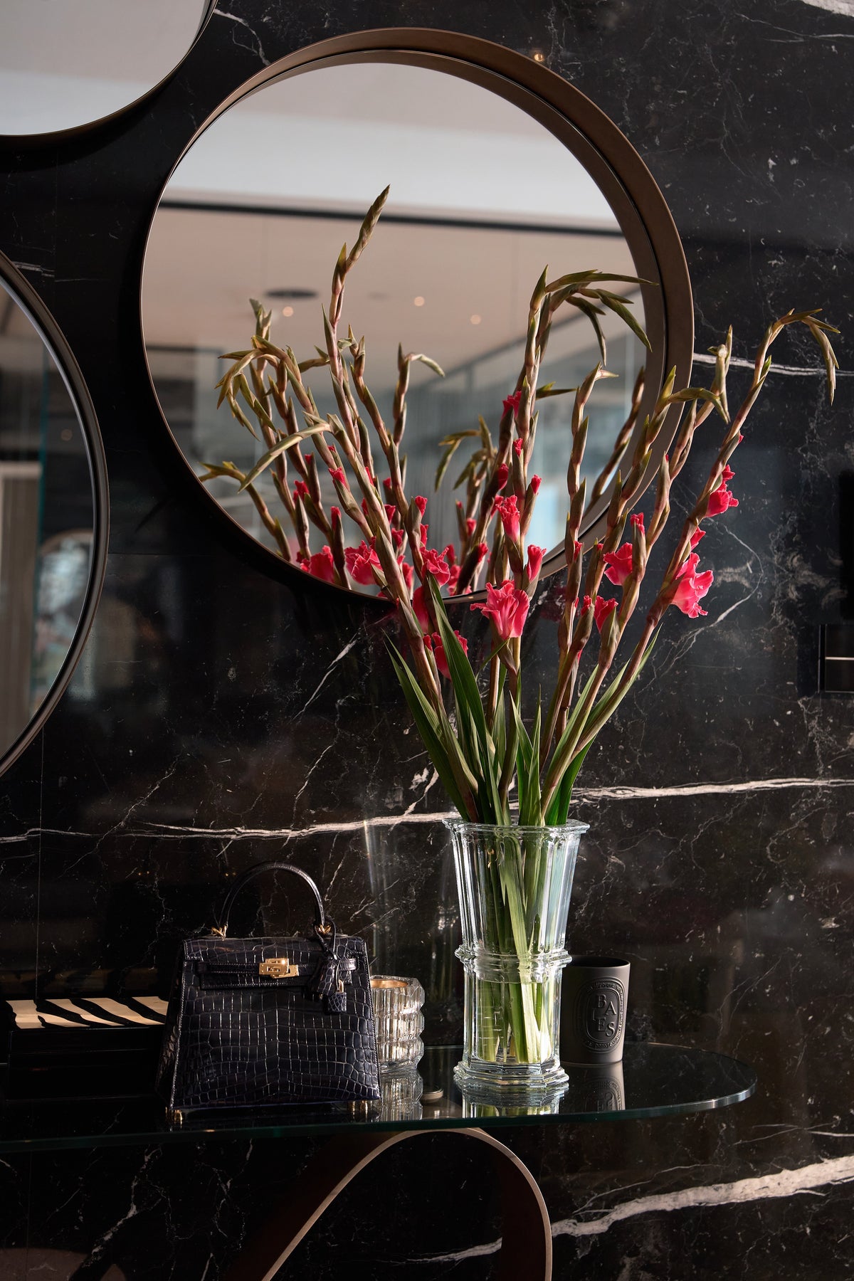 Crimson Gladiolus Vase
