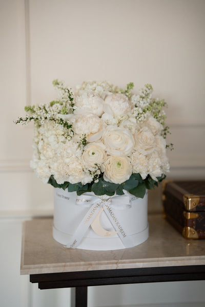 White Bloom Flower Box