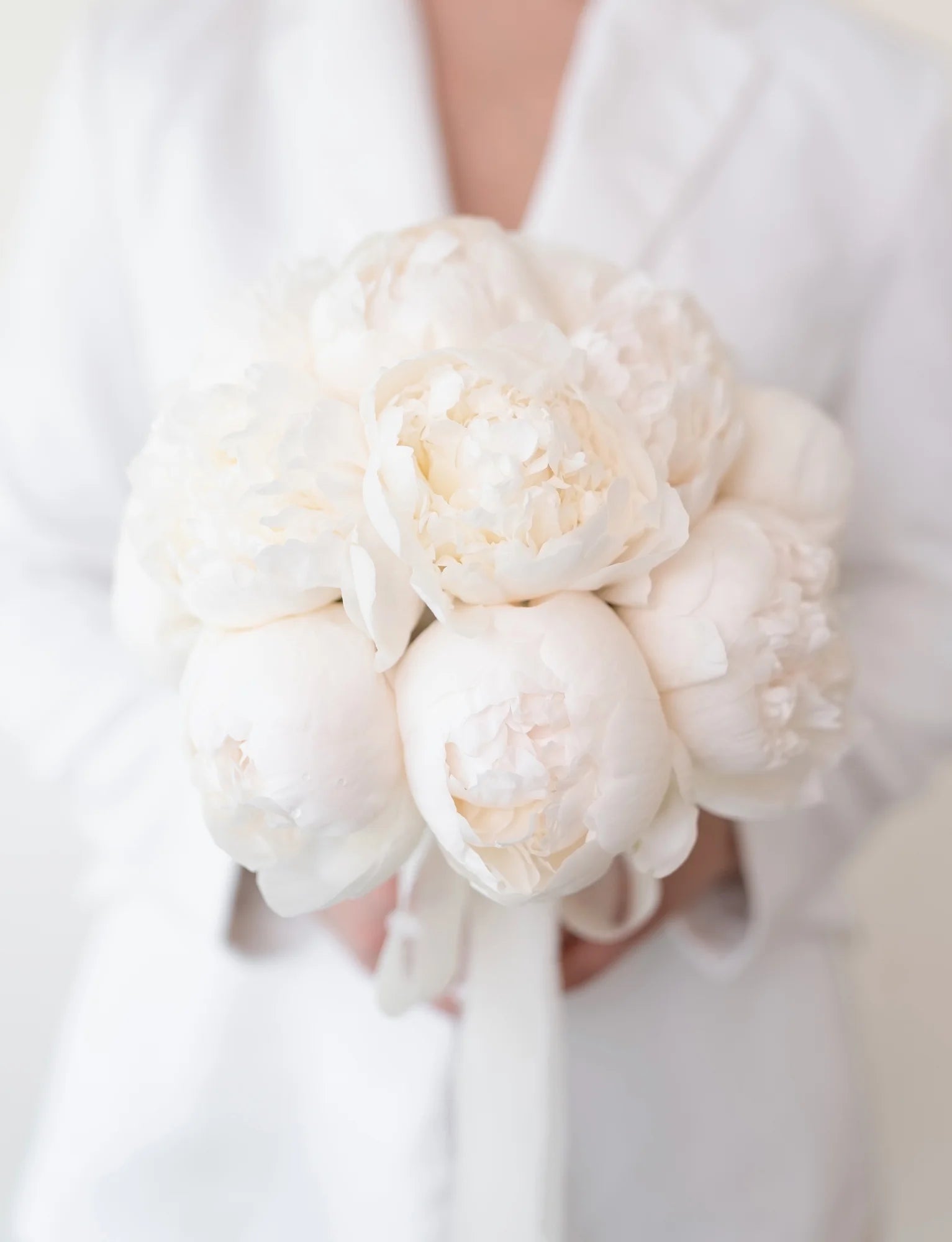 White Peony Bridal Bouquet