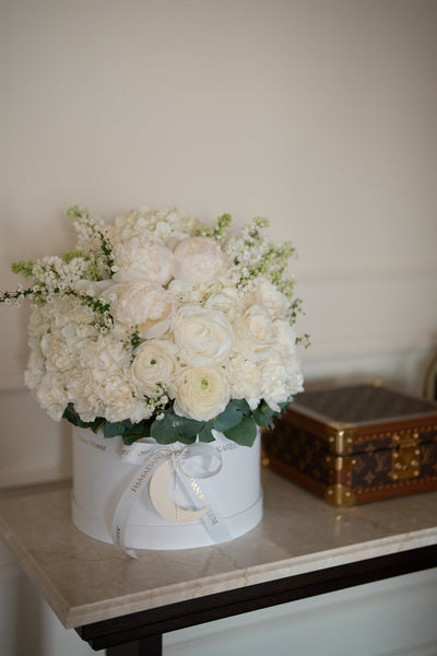 White Bloom Flower Box