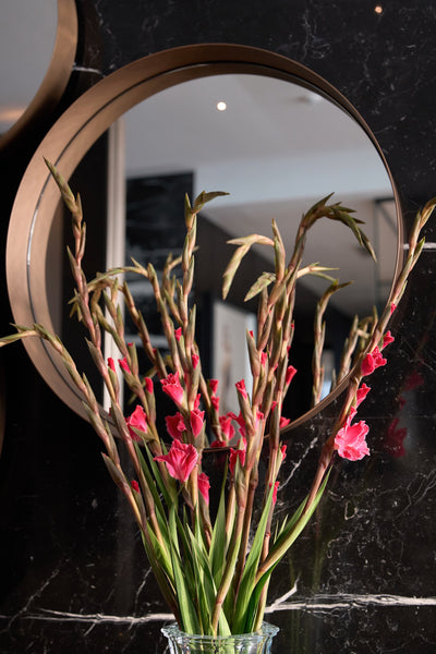 Crimson Gladiolus Vase