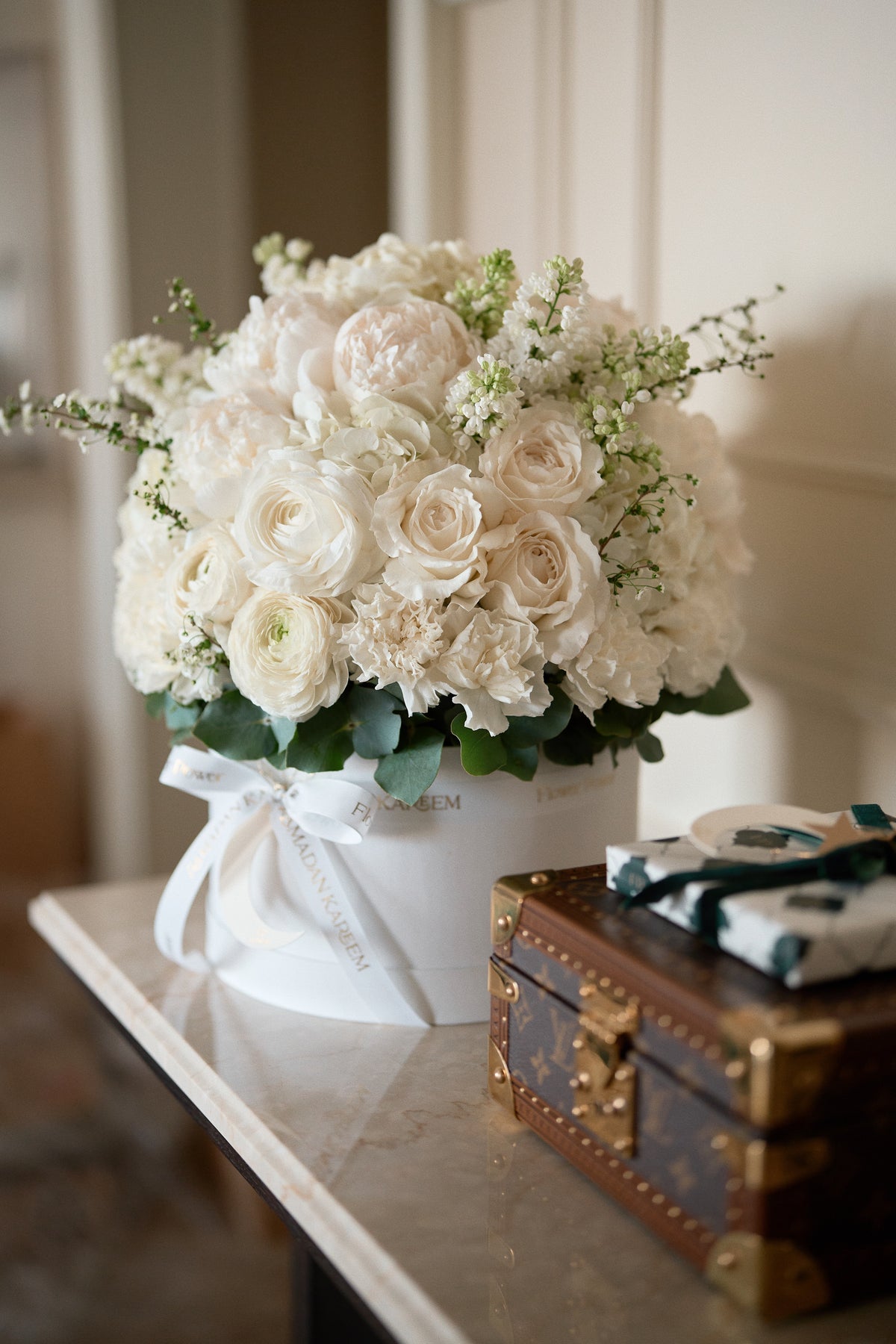 White Bloom Flower Box