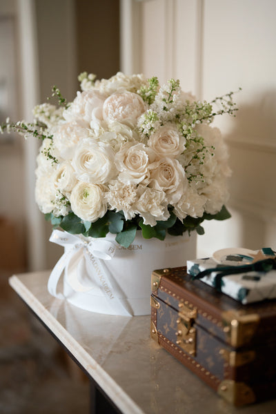 White Bloom Flower Box