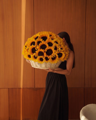 Golden Sunflower Basket
