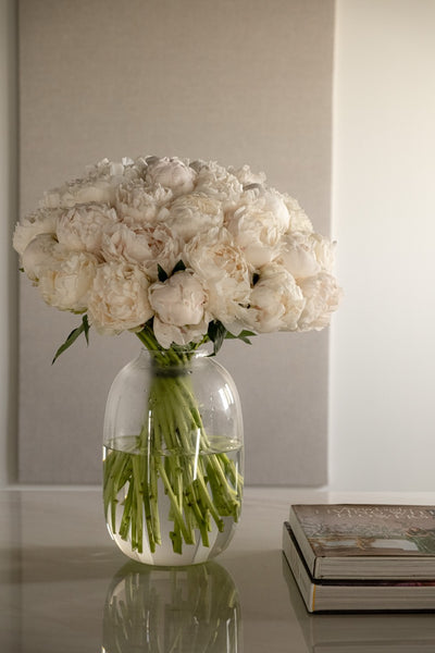 White Peony Vase Arrangement