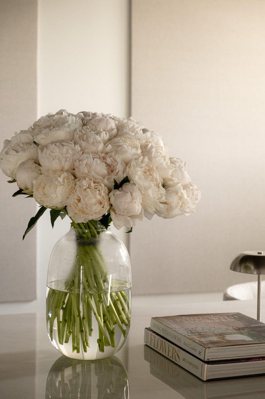 White Peony Vase Arrangement