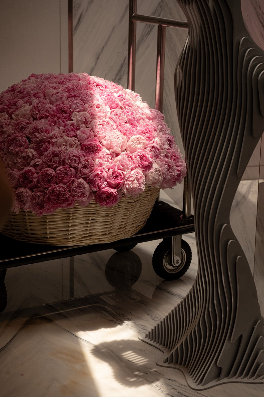 Grand Peony Basket