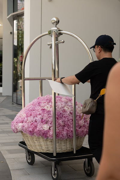 Grand Peony Basket