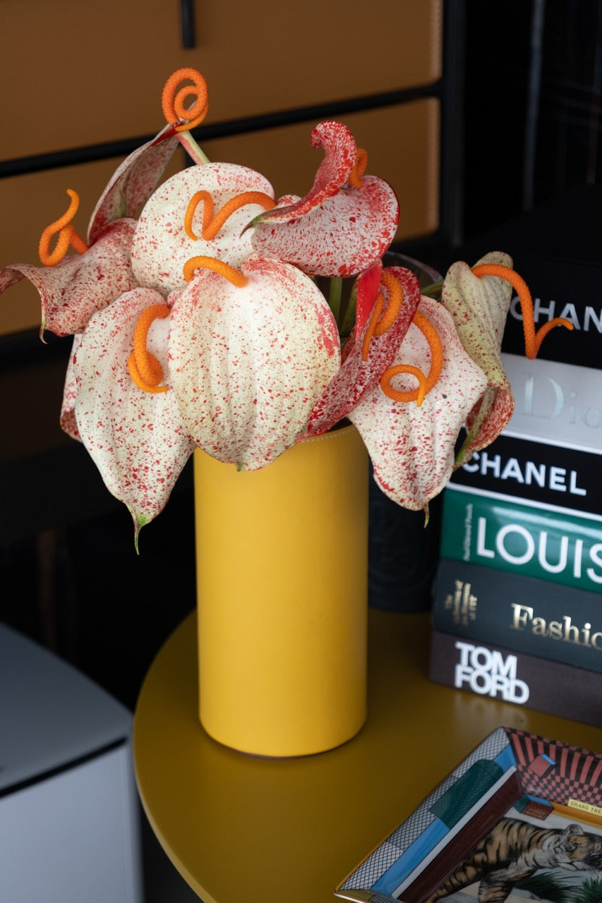 Amber Anthurium Vase