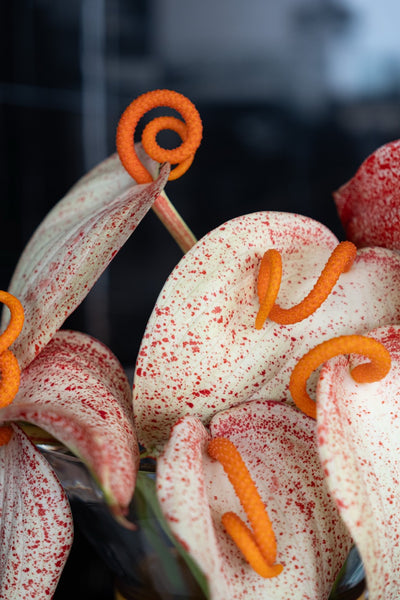 Amber Anthurium Vase