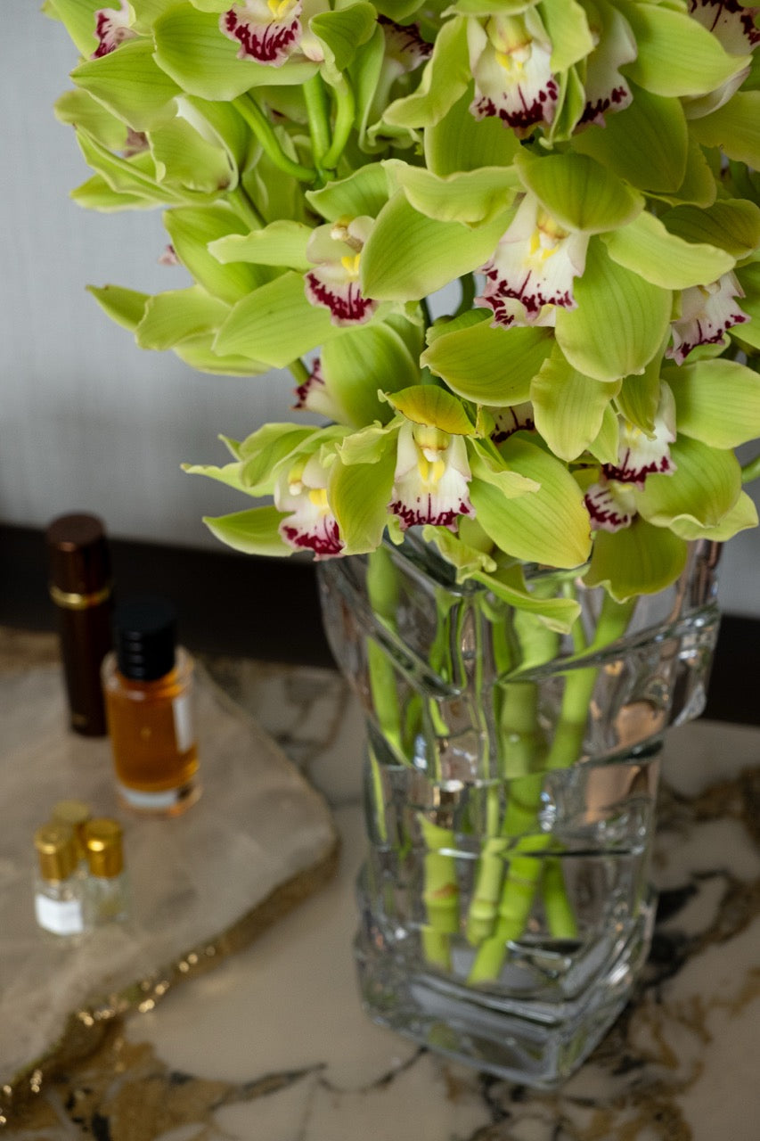 Verdant Cymbidium Vase