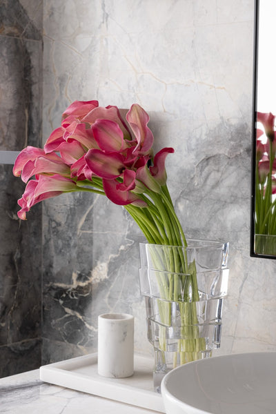 Rosé Calla Vase