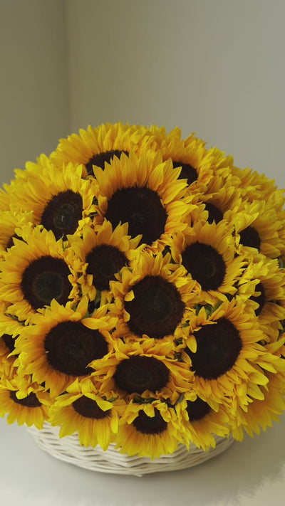 Golden Sunflower Basket