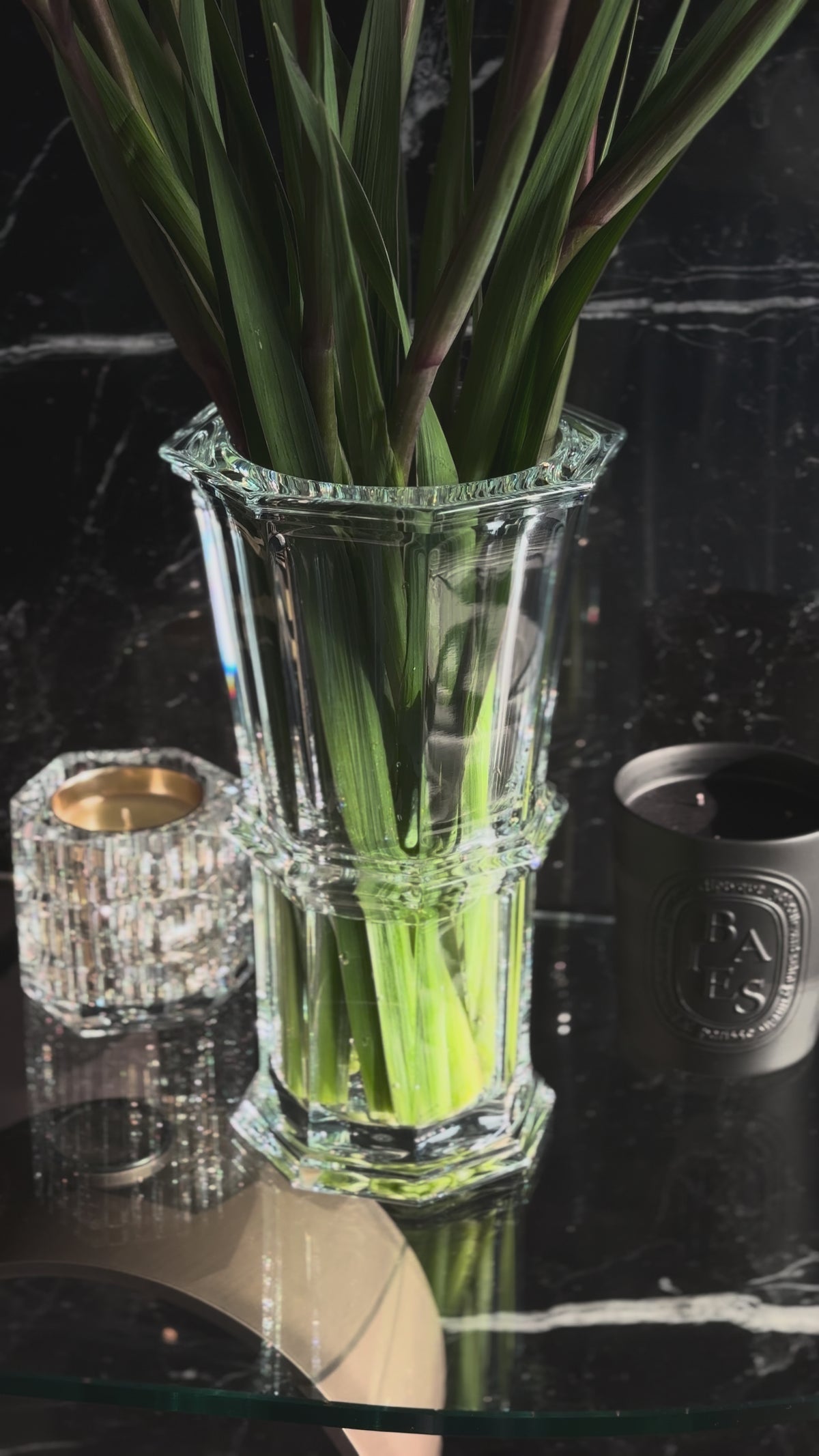 Crimson Gladiolus Vase