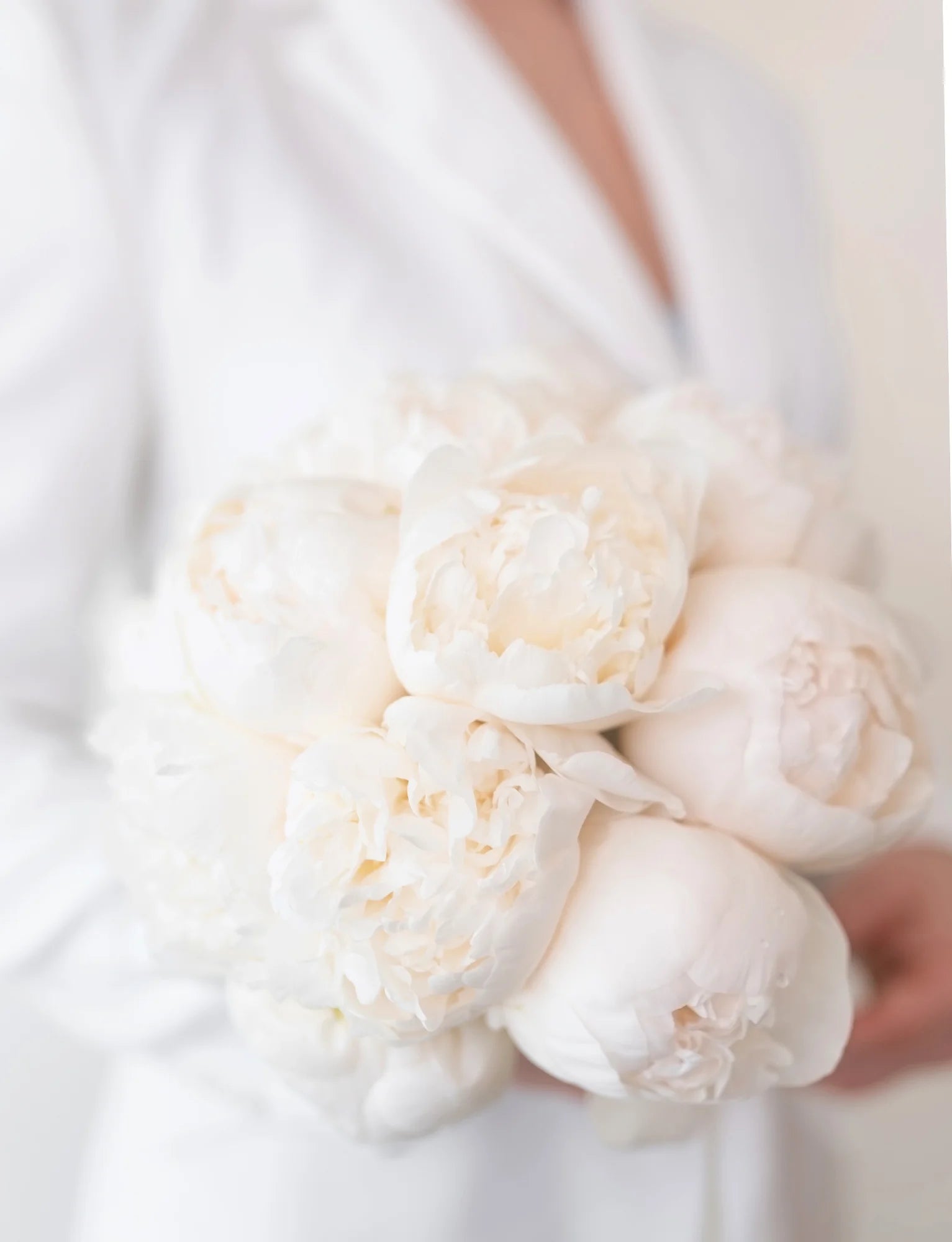 White Peony Bridal Bouquet