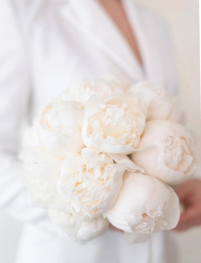 White Peony Bridal Bouquet